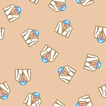 Suit tie interview job vector seamless pattern イラスト素材