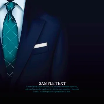 Suit vector background with tie Stock Illustration