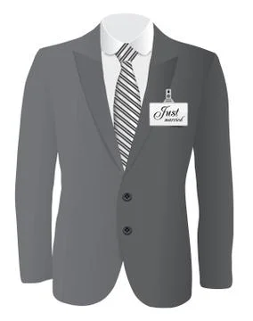 Suit for wedding conept Stock Illustration