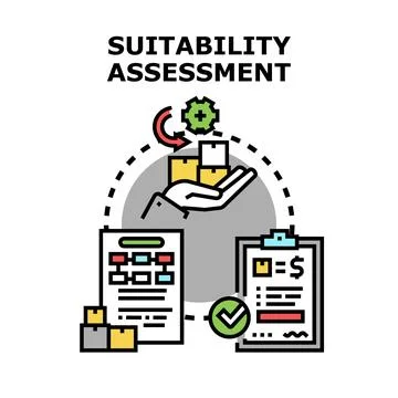 Suitability assessment process for product quality evaluation Stock Illustration