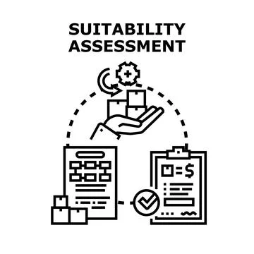 Suitability assessment process for product quality evaluation Stock Illustration