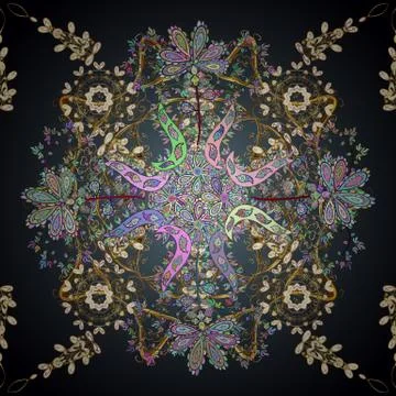 Suitable for fabric, paper, packaging. Vector illustration. Home decor. Paisley Stockillustratie