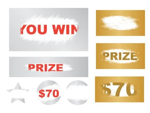 Suitable for scratch card game and win. Lottery scratch and win game card bac Stock Illustration
