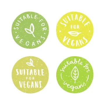 Suitable for vegans. Stock Illustration