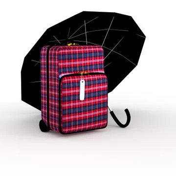 Suitcase 3d. Stock Illustration