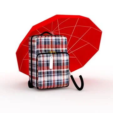 Suitcase 3d. Stock Illustration