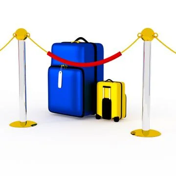 Suitcase 3d. Stock Illustration