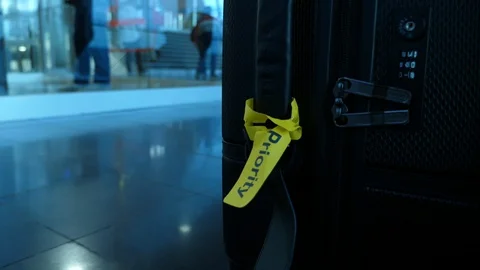 Suitcase in airport Stock Footage 101824791
