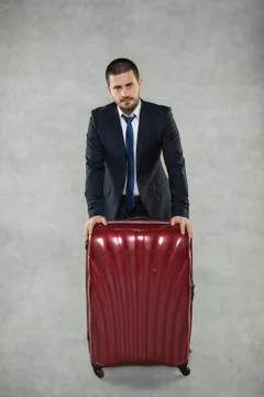 Suitcase already packed Stock-Fotos