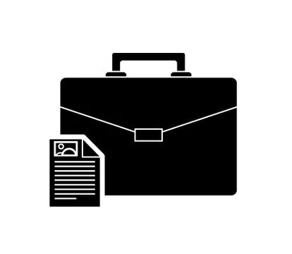 Suitcase and document icon Ilustração Stock