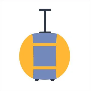 Suitcase bag on an isolated background. Road luggage for travel and travel. F Stock Illustration
