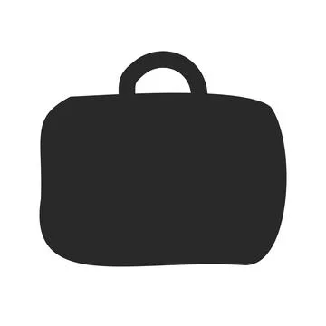 Suitcase black icon in flat style Stock Illustration