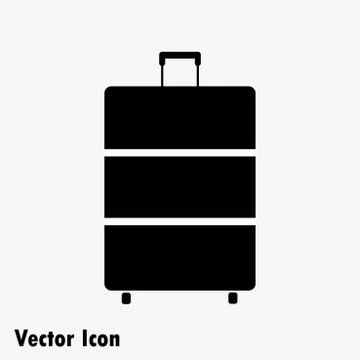 Suitcase black icon Illustrazione stock