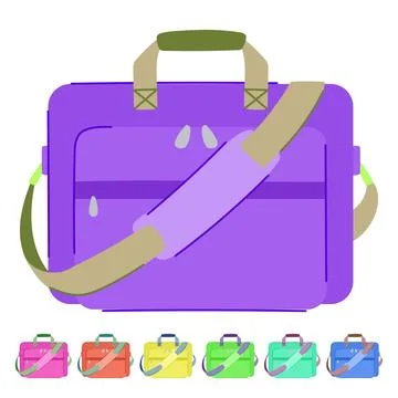 Suitcase briefcase for men vector cartoon graphic Stock Illustration