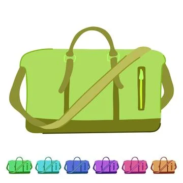 Suitcase carry on bag vector cartoon graphic Stock Illustration