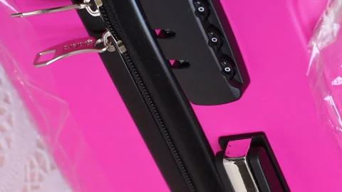 Suitcase Castle. Vertical video. Close-up. Stock Footage 249742734