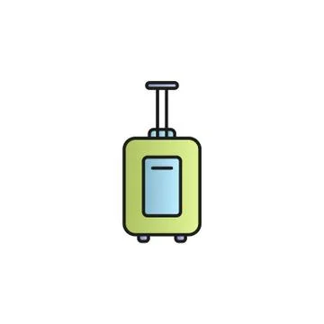 Suitcase color gradient vector icon Stock Illustration