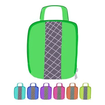 Suitcase compression bag vector cartoon graphic Stock Illustration