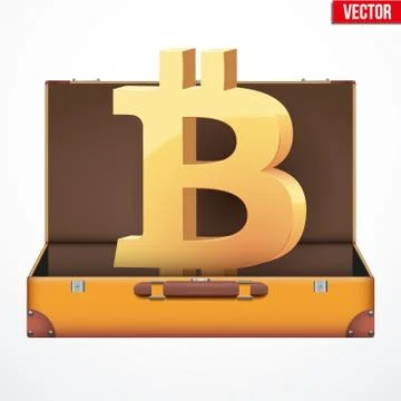 Suitcase with cryptocurrency イラスト素材