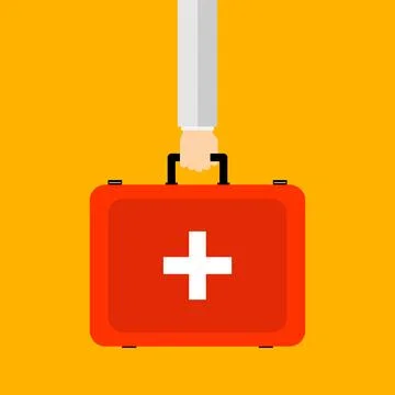 A suitcase of the doctor Stock Illustration
