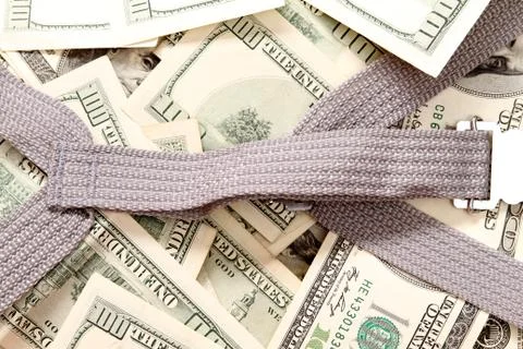 Suitcase with dollars. Stock Photos