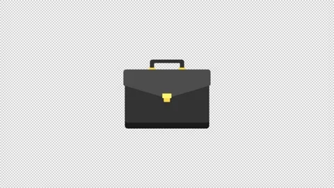 Suitcase Flat Icon Stock Footage 205060713