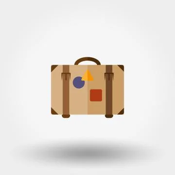 Suitcase. Flat icon Illustrazione stock