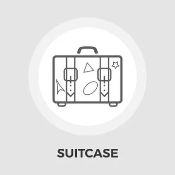 Suitcase Flat Icon Stock Illustration