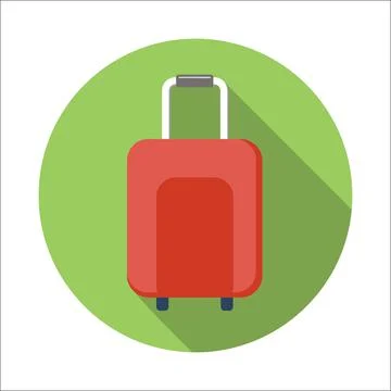 Suitcase flat icon Stock Illustration