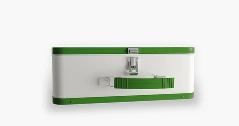 Suitcase with handle Stock-Footage 94343774