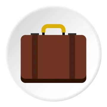 Suitcase icon circle Illustration