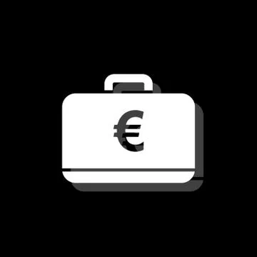 Suitcase icon flat Stock Illustration