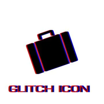 Suitcase icon flat. Stock Illustration