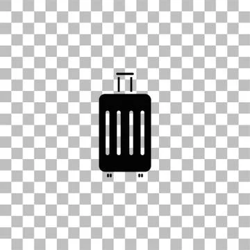 Suitcase icon flat Stock Illustration