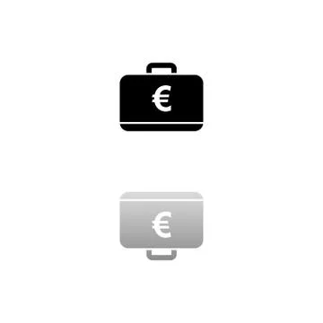 Suitcase icon flat Stock Illustration