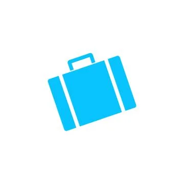 Suitcase icon flat. Stock Illustration