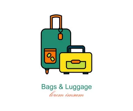 The suitcase icon Stock Illustration