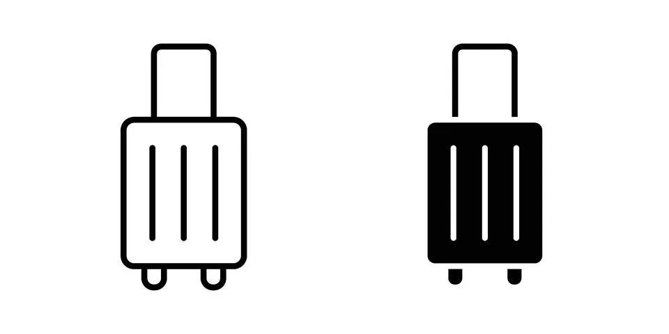 Suitcase icon Illustration set. Vector Eps10 for apps Stock Illustration