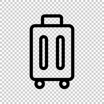 Suitcase icon isolated on transparent background. Vector Stock Illustration