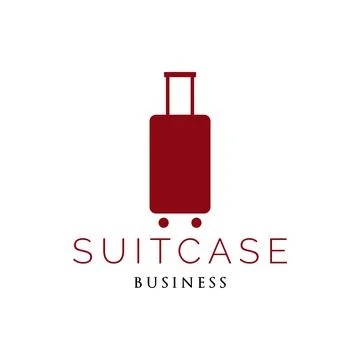 Suitcase Icon Logo Design Template 스톡 일러스트
