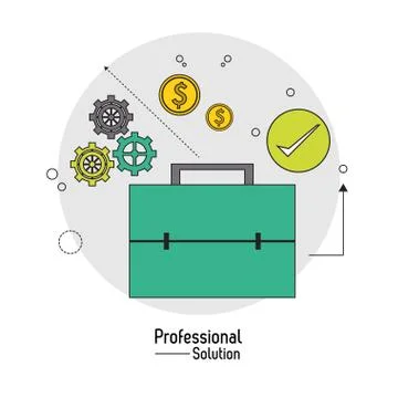 Suitcase icon. Proffesional Solution. Vector graphic Illustrazione stock