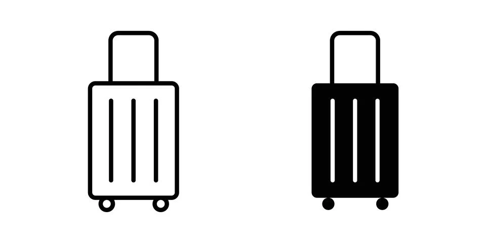 Suitcase icon vector editable eps10 Stock Illustration
