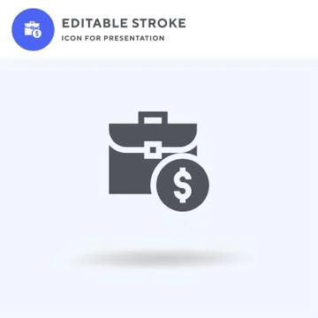 Suitcase icon vector, filled flat sign, solid pictogram isolated on white, logo Stockillustratie