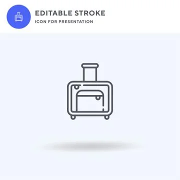 Suitcase icon vector, filled flat sign, solid pictogram isolated on white, logo Stockillustratie
