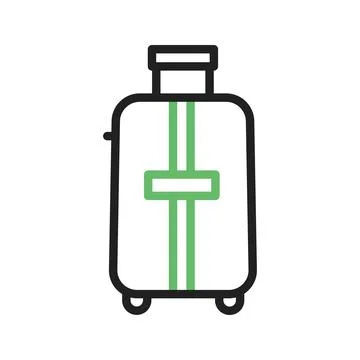 Suitcase icon vector image. Illustrazione stock