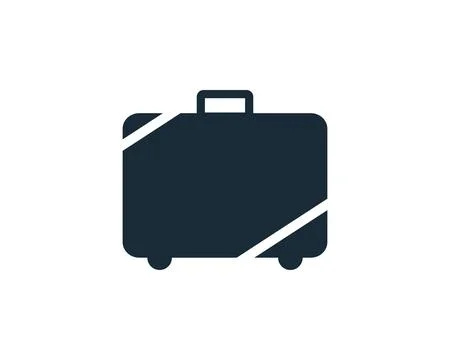 Suitcase Icon Vector Logo Template Illustration Design Stock Illustration
