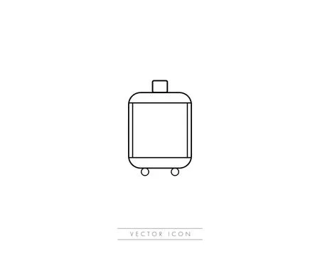 Suitcase Icon Vector Logo Template Stock Illustration