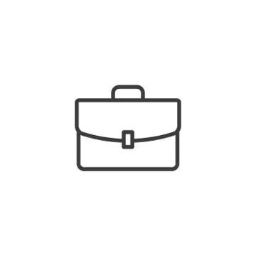 Suitcase icon vector on white background Stock Illustration