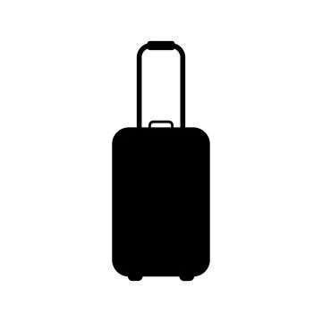 Suitcase icon on white. Illustrazione stock