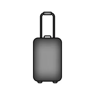 Suitcase icon on white. Stock Illustration